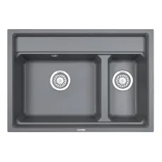 Кухонная мойка GRANULA Kitchen Space (7302, АЛЮМИНИУМ)