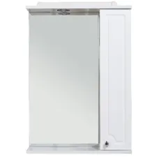 Зеркало RUSH со шкафчиком CRETE 75 Белый глянец (CRM35075W)