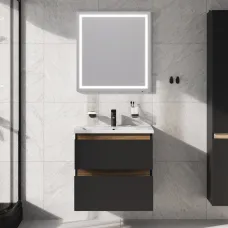 Комплект для ванной комнаты, зона красоты 65 см AM.PM X-Joy BK85GP Черный; белый