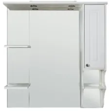 Зеркало RUSH со шкафчиком DEVON 105 Белый, матовый, правый (DEM751105W)
