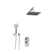 A16028 Thermo Встраиваемый комплект для душа с верхней душевой насадкой и лейкой
