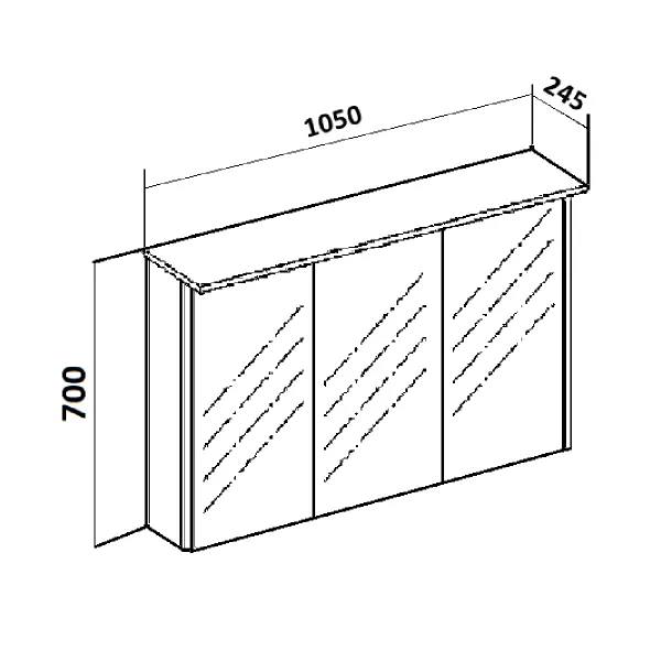 Зеркало шкаф runo лира 105